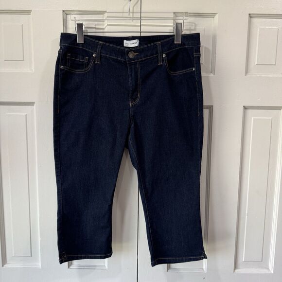 Lane Bryant Flex Magic Waistband Mid Rise Pedal Crop Jeans Denim Size 16 EUC - Picture 2 of 13